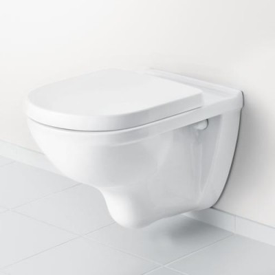 Set vas wc suspendat Direct Flush, Compact, cu capac soft close, Villeroy & Boch seria O Novo 5668HR01 - detaliu 1