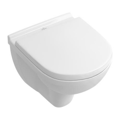 Set vas wc suspendat Direct Flush, Compact, cu capac soft close, Villeroy & Boch seria O Novo 5668HR01 - detaliu 3