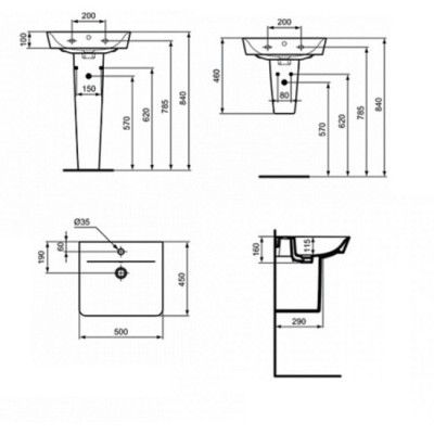 Ideal Standard Connect Air Cube E074601 teh
