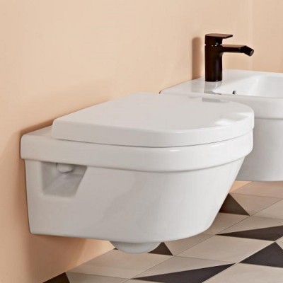 Set vas WC suspendat DIRECT FLUSH cu capac soft close VILLEROY & BOCH ARHITECTURA 5684HR01