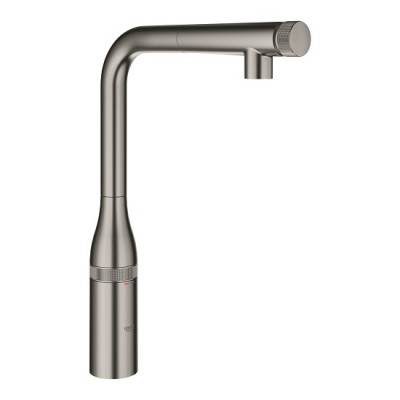 Baterie bucatarie, control push&turn, dus extractabil, Grohe Essence Smartcontrol antracit mat (brushed hard graphite) 31615AL0