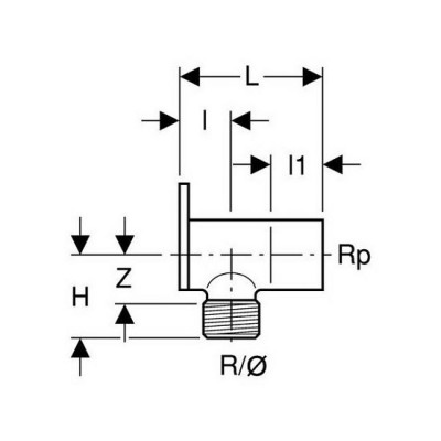 Conector cu talpa pentru baterie Geberit diametru 15 mm 611.297.00.1 teh
