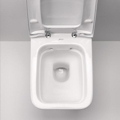 Set vas wc suspendat Rimless, cu capac soft close slim, Geberit Icon Square 201950000+571910000 b