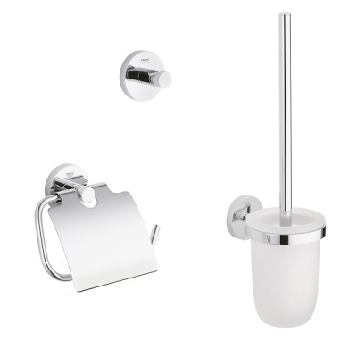 Set accesorii baie 3 in 1 Grohe Essentials crom 40407001