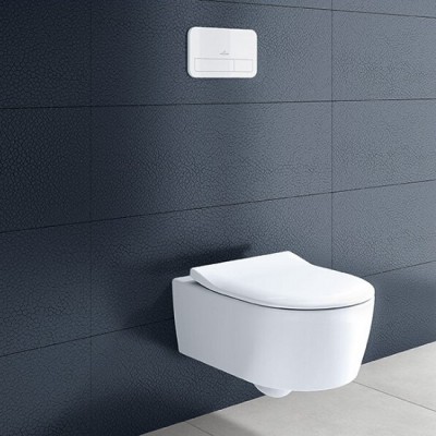 Set vas wc suspendat Direct Flush cu capac slim soft close, Villeroy&Boch Soul 4656HR01