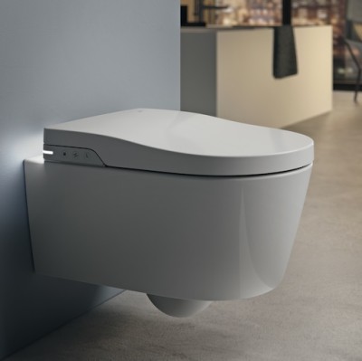 Set vas wc Smart suspendat Rimless, cu functie de bideu si capac soft close, Roca Inspira In-Wash 803060001 - amb 3