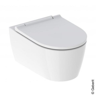 Set vas wc suspendat cu spalare verticala, TurboFlush alb, cu capac soft close alb, Geberit One 500.201.01.1 - detaliu 6