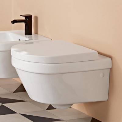 Vas wc suspendat Direct Flush, prindere ascunsa, cu capac soft close, Villeroy & Boch Arhitectura 4694HR01 - amb 1