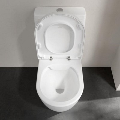 Set vas wc Direct Flush, cu rezervor alimentare laterala, Villeroy & Boch Avento 5644R001+77581101 - detaliu 2