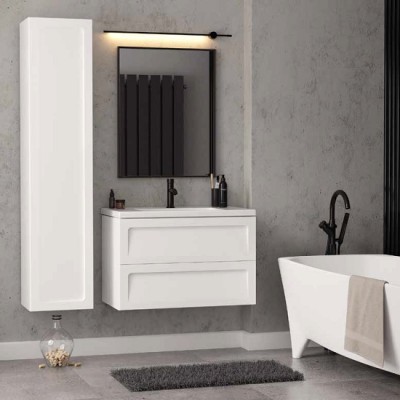 Set mobilier de baie cu lavoar si oglinda Oristo Beryl - amb 1