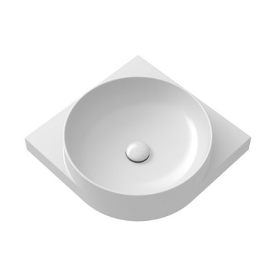 Lavoar suspendat rotund ceramica, cu zona de depozitare, Ravak Yard 450 , XJX01245000 - detaliu 2