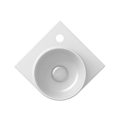 Lavoar suspendat rotund ceramica, cu zona de depozitare, Ravak Yard 280 C, XJX01228000 - detaliu 3