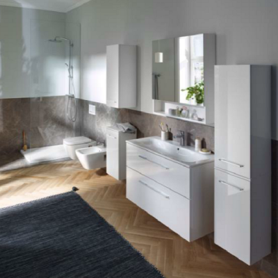 Oglinda pentru mobilier baie, cu dulapior cu 2 usi, Geberit Selnova Square - amb 4