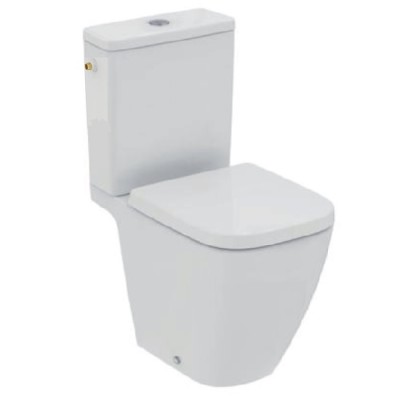 Set vas wc Rimless, Compact, cu rezervor alimentare laterala, Ideal Standard i.Life S T459601+T499801