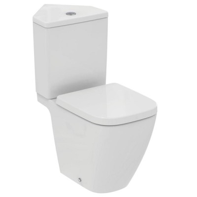Set vas wc Rimless, cu rezervor de colt si capac normal subtire, Ideal Standard i.Life S T459601+T520101+T473601 - detaliu 1