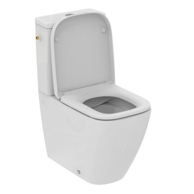 Set vas wc Rimless, Compact, cu rezervor alimentare laterala si capac normal, Ideal Standard i.Life S T500001+T499801+T473601 - detaliu 1