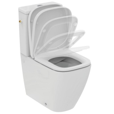 Set vas wc Rimless, Compact, cu rezervor alimentare laterala si capac soft close, Ideal Standard i.Life S T500001+T499801+T473701 - detaliu 4