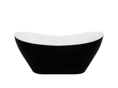 Cada de baie freestanding ovala, alb-negru (black & white) Besco Viya WMD-160-VBW - detaliu 3