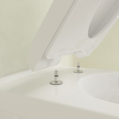 Set vas wc suspendat Direct Flush cu capac soft close Villeroy & Boch O Novo 5660HR01 - detaliu 4