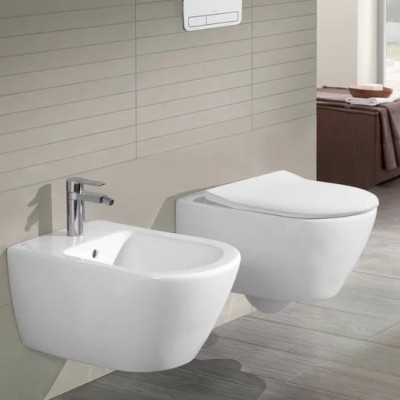 Set vas wc suspendat Direct Flush cu capac soft close slim VILLEROY & BOCH seria SUBWAY 2.0 5614R201 - amb 1