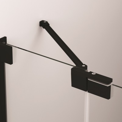 Balamale cu mecanism de ridicare - coborare pentru usa, cu  bara stabilizatoare, negru mat