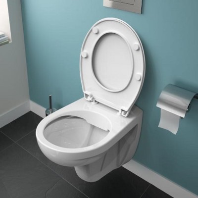 Vas WC suspendat Rimless, cu inchidere normala, Ideal Standard Eurovit K881001+W302601 - amb 1