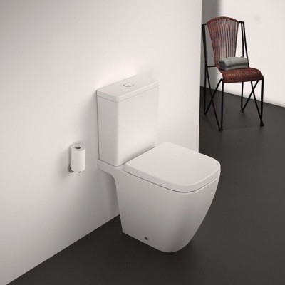 Set vas wc Rimless, Compact, cu rezervor alimentare laterala, Ideal Standard i.Life S T459601+T499801 - amb 1