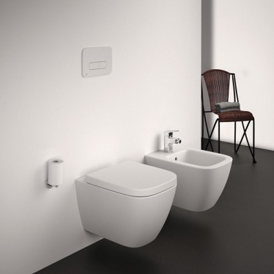 Vas wc suspendat Rimless, Compact, cu capac soft closel, Ideal Standard i.Life S T459201+T473701
