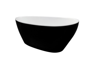 Cada de baie freestanding ovala, 170 cm, Black & White, Besco Goya BSCWMD-170-GBW - detaliu 3