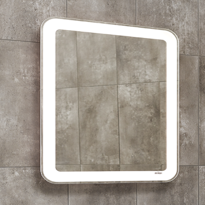 Oglinda de baie dreptunghiulara 80x60 cm, retractabila cu iluminare LED Miior 80 Zen 201683+R-BA-B