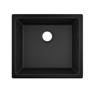 Chiuveta bucatarie SilicaTec S510-U450, montaj sub blat, negru grafit (graphite black), Hansgrohe 43431170