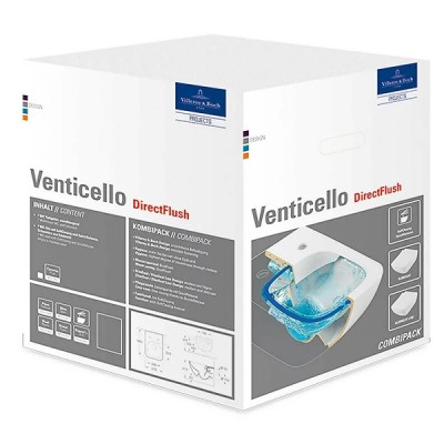 Vas wc suspendat Direct Flush, cu capac soft close subtire Villeroy & Boch Venticello 4611RS01 - detaliu 1