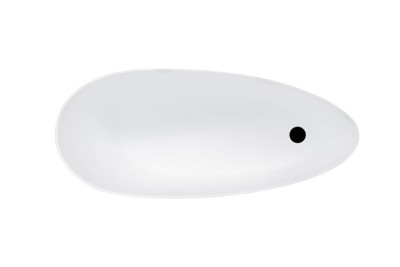 Cada de baie freestanding, ovala, Besco Goya Black & White BSCWMD-160-GBW - detaliu 2