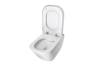 Capac soft close vas wc Compact, din Supralit, cu sistem Easy Remove- Square, Roca The Gap 80173200B - detaliu 1