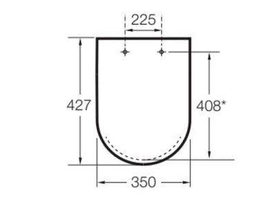 Capac soft close vas wc Compact, din Supralit, cu sistem Easy Remove- Square, Roca The Gap 80173200B - tech