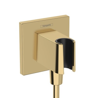 FixFit E conector pentru furtun de dus, cu suport de dus, auriu lucios (polished gold optic), Hansgrohe 26889990 - detaliu