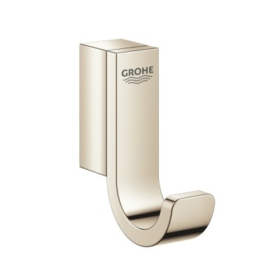 Cuier simplu baie, fixare ascunsa, bronz lucios (polished nickel), Grohe Selection 41039BE0