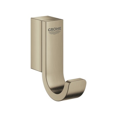 Cuier simplu baie, fixare ascunsa, bronz mat (brushed nickel), Grohe Selection 41039EN0