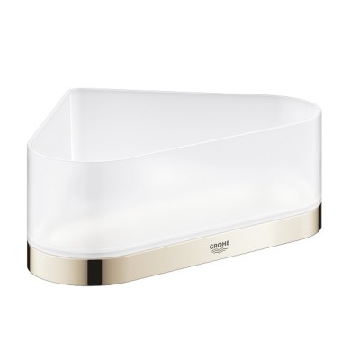 Raft de colt cu suport, fixare ascunsa, bronz lucios (polished nickel), Grohe Selection 41038BE0 