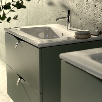 Mobilier de baie, cu lavoar marmura compozit, Oristo Siena - detaliu