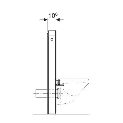 Modul sanitar pentru vas wc suspendat, 101 cm, panou frontal din sticla mint, Geberit Monolith 131.021.SL.5 - tech 2