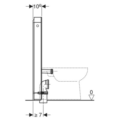 Modul sanitar pentru vas wc stativ, 101 cm, panou frontal din sticla/piatra, Geberit Monolith - tech 2