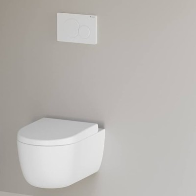 Vas wc suspendat Rimfree, Compact, cu capac soft close, Geberit Icon alb mat 502.381.JT.1 - amb 4