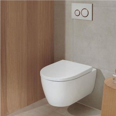 Vas wc suspendat Rimfree, Compact, forma inchisa, Geberit Icon alb mat 204070000 - amb 1