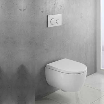 Vas wc suspendat Rimfree, Compact, forma inchisa, Geberit Icon alb mat 204070000 - amb 3