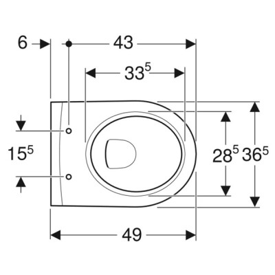 Vas wc suspendat Rimfree, Compact, forma inchisa, Geberit Icon alb mat 204070000 - tech 1
