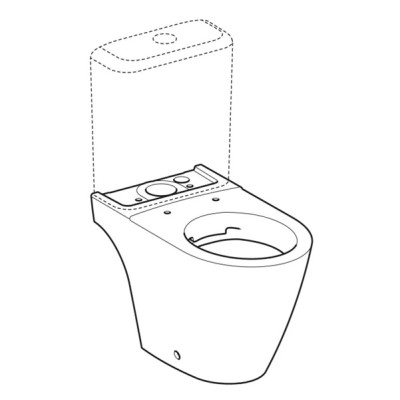Set vas wc Rimfree, cu rezervor alimentare laterala sau inferioara, Geberit Icon 200460000+229420000 - tech