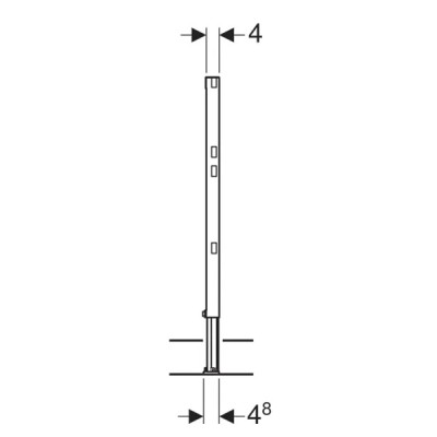 Stalp pe inaltime partiala, 82–130 cm, Geberit Duofix 111.825.00.1 - tech 2