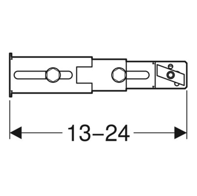 Set de fixare pentru picioare, pentru perete posterior, Geberit Duofix 111.064.00.1 - tech