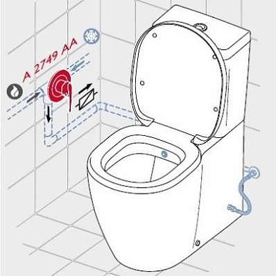 Set vas wc cu functie de bideu si rezervor alimentare inferioara Arc, Ideal Standard Connect E781701+E785601 - detaliu 5